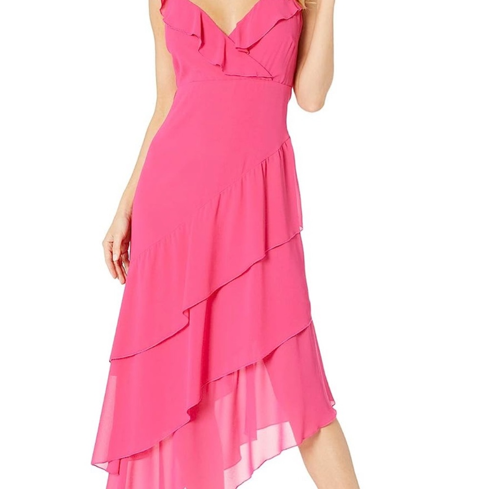 Show Me Your Mumu Tiered Hot Pink Maxi Dress